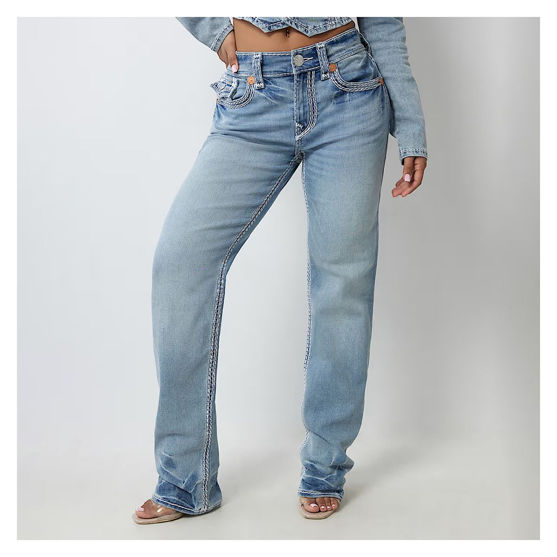 Light Blue Ricki Super QT Relaxed Jean main product photo