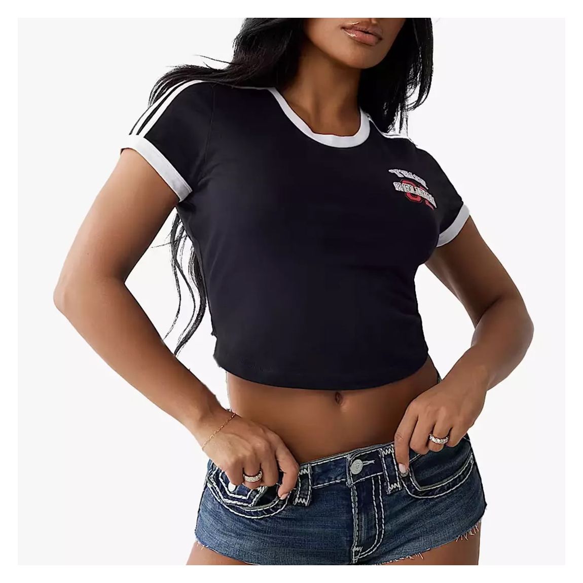 Black Sporty Logo Cotton Baby T-Shirt main product photo