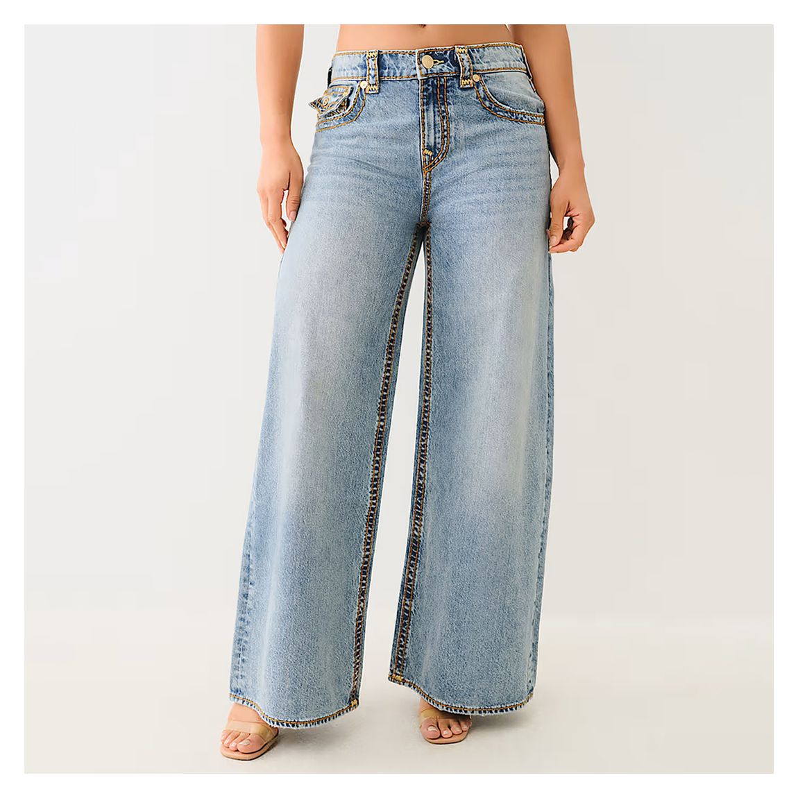 Light Blue Jessie Super T Cotton Baggy Jean main product photo