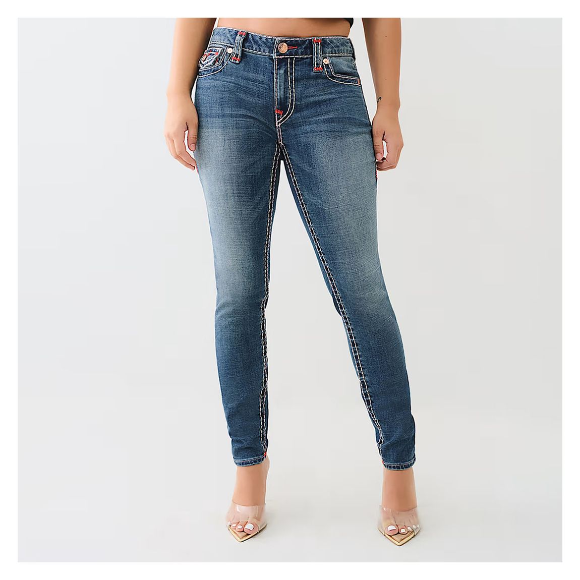 Mid Blue Jennie Super T Curvy Skinny Jean main product photo