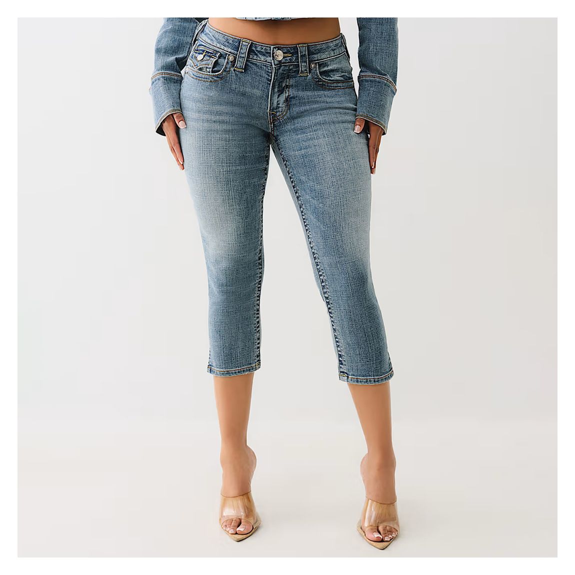 Light Blue Jennie Skinny Capri main product photo