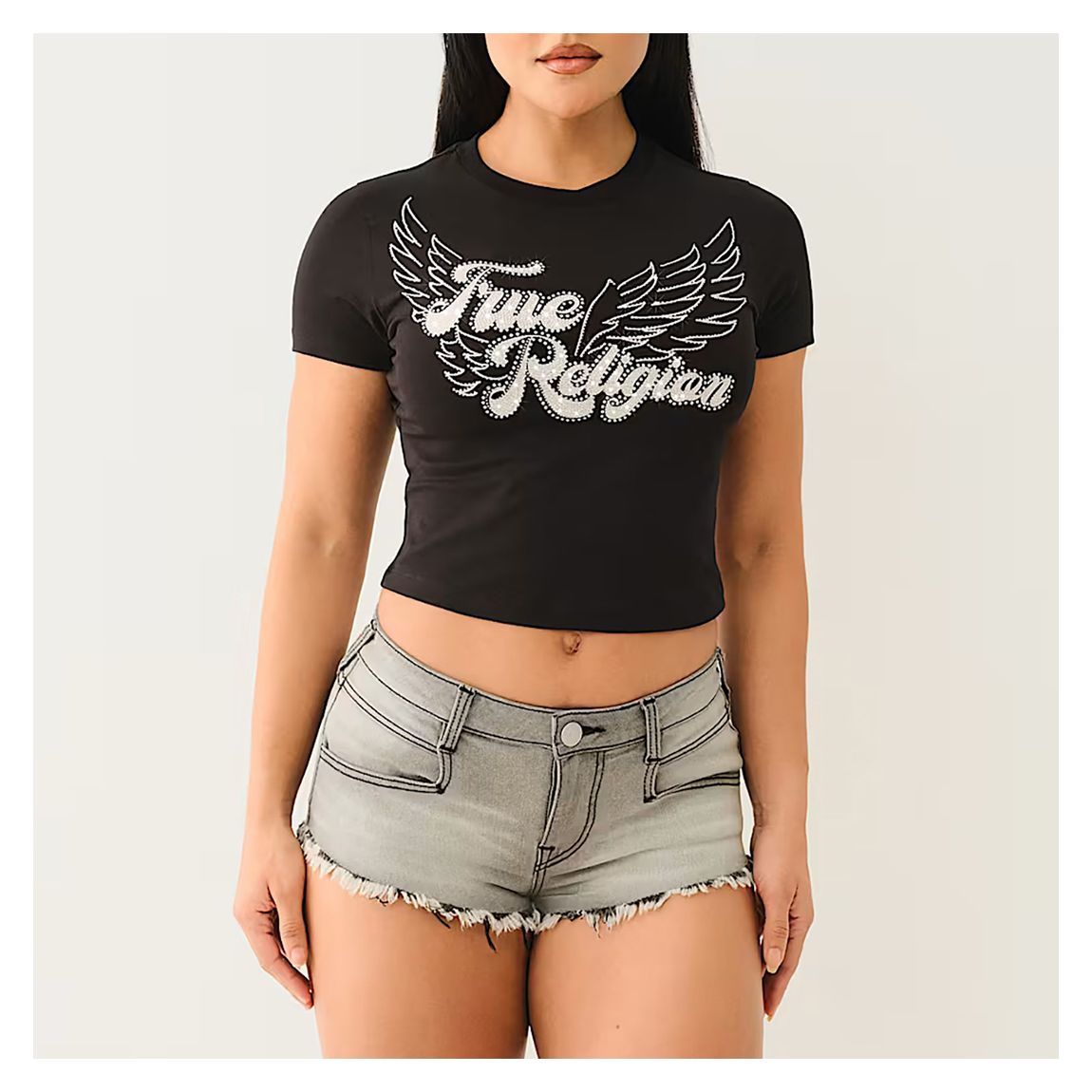 Black Crystal Wing Cotton Blend Baby T-Shirt main product photo