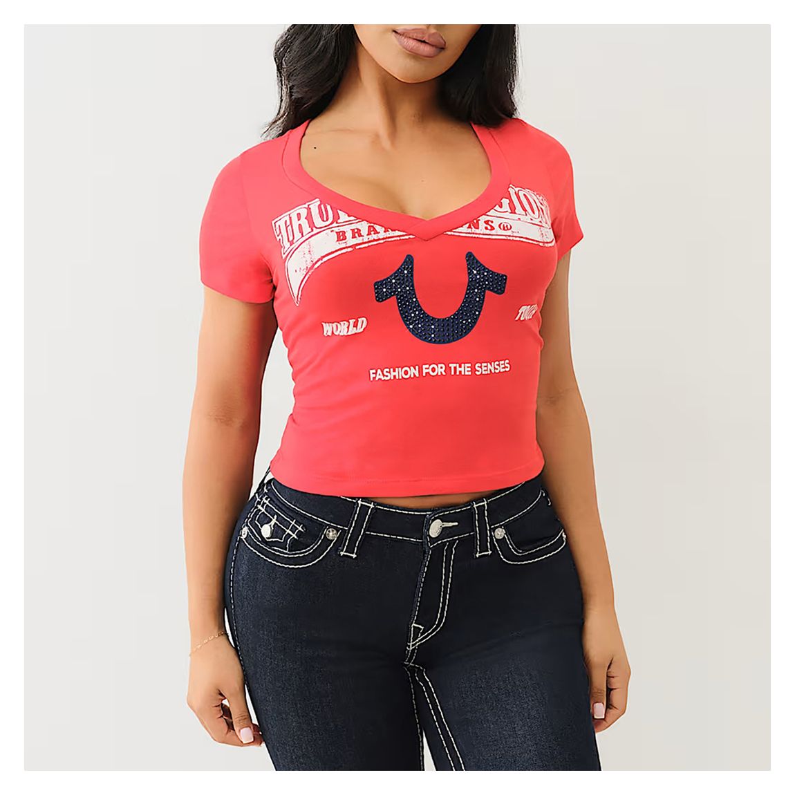 Red Crystal Cotton Blend Baby T-Shirt main product photo