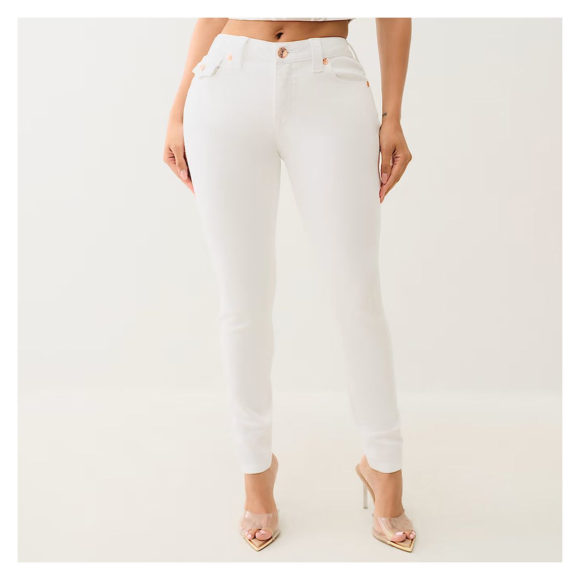 White Jennie Curvy Skinny Jean main product photo