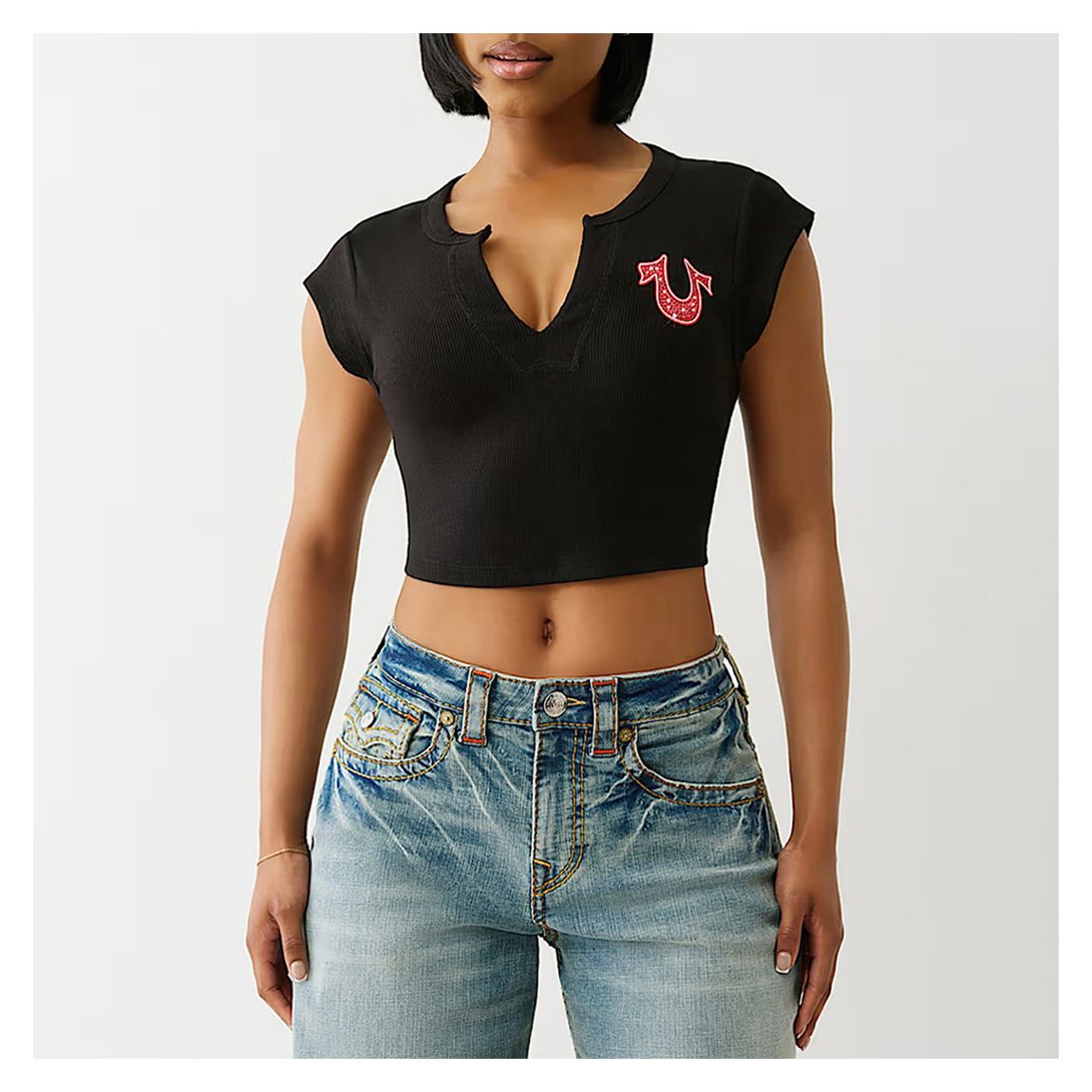 Black Crystal Logo Notch Baby T-Shirt main product photo