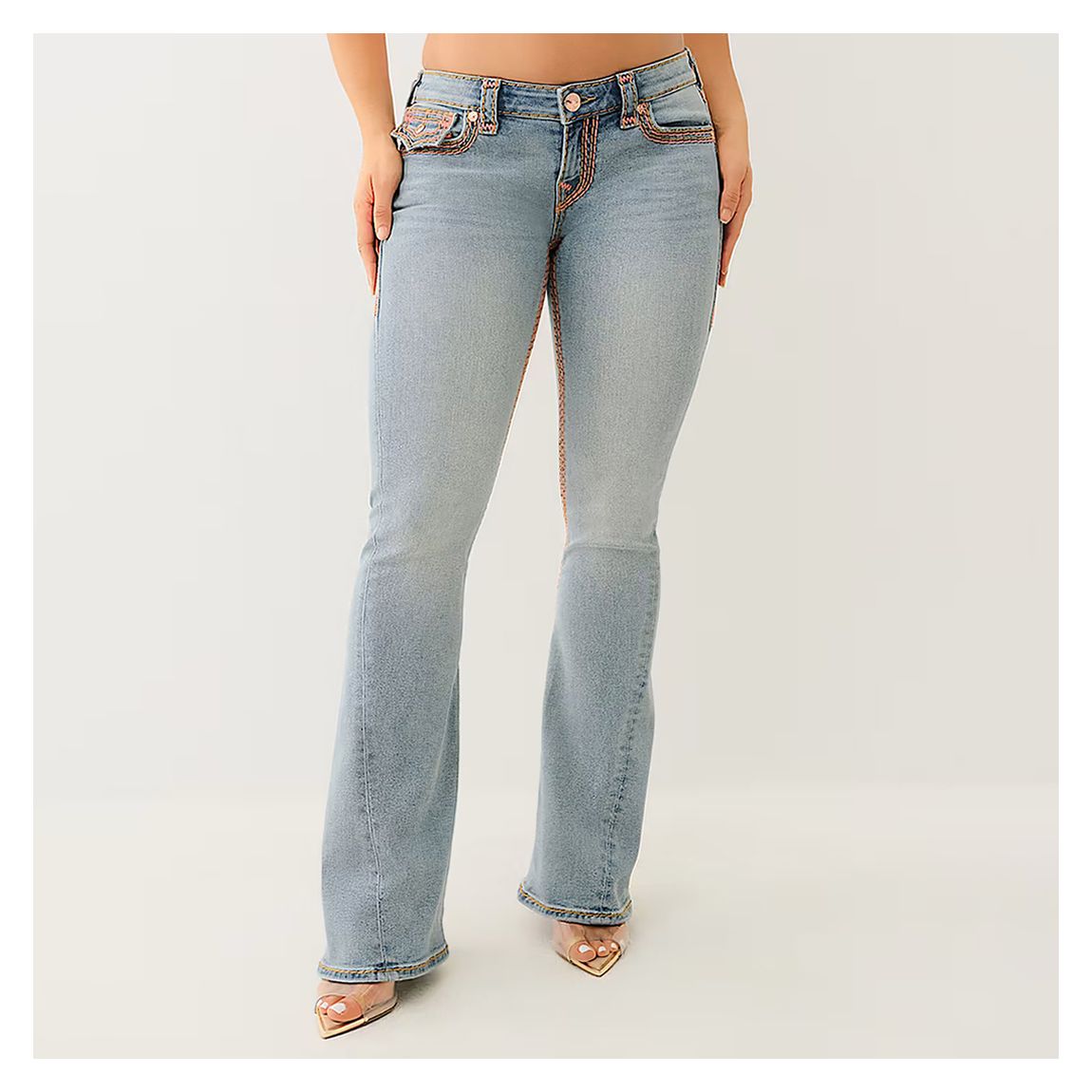 Light Blue Joey Super QT Flare Jean main product photo