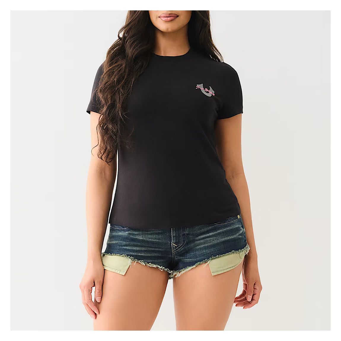 Black Crew Neck Cotton Blend T-Shirt main product photo
