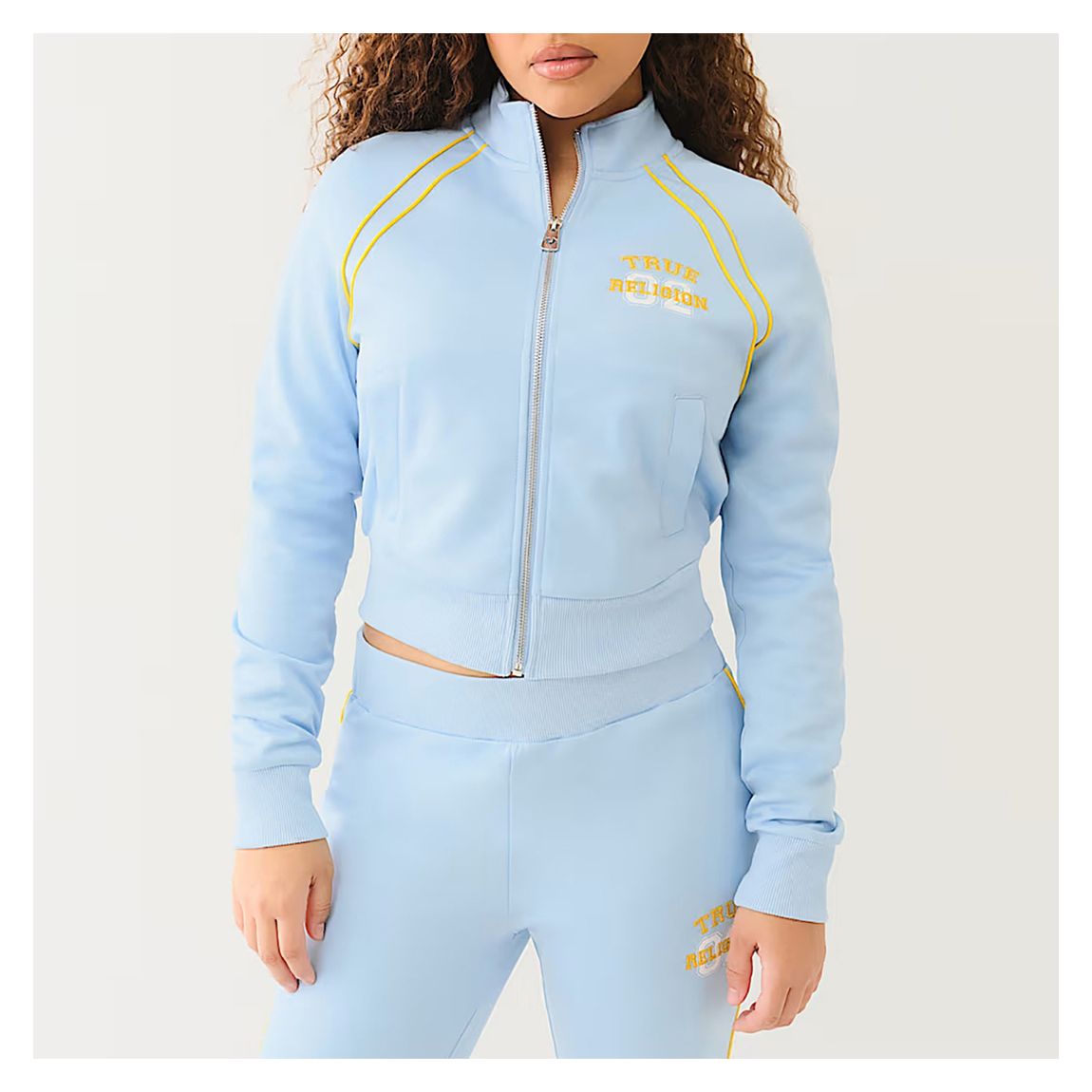 Blue/Yellow Sporty Piping Detail Jacket main product photo
