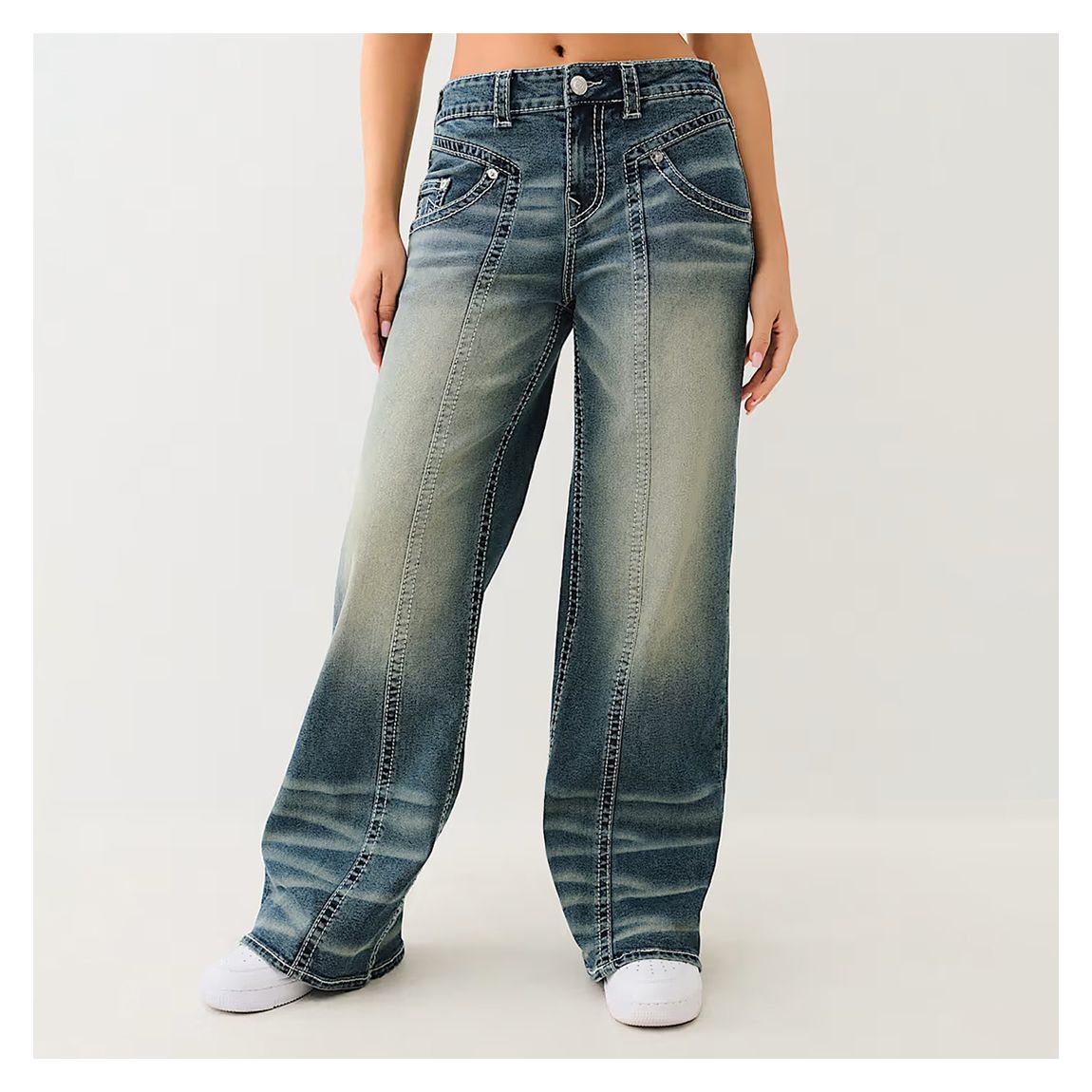 Plus Dark Wash Bobbi Gig T Baggy Jean main product photo