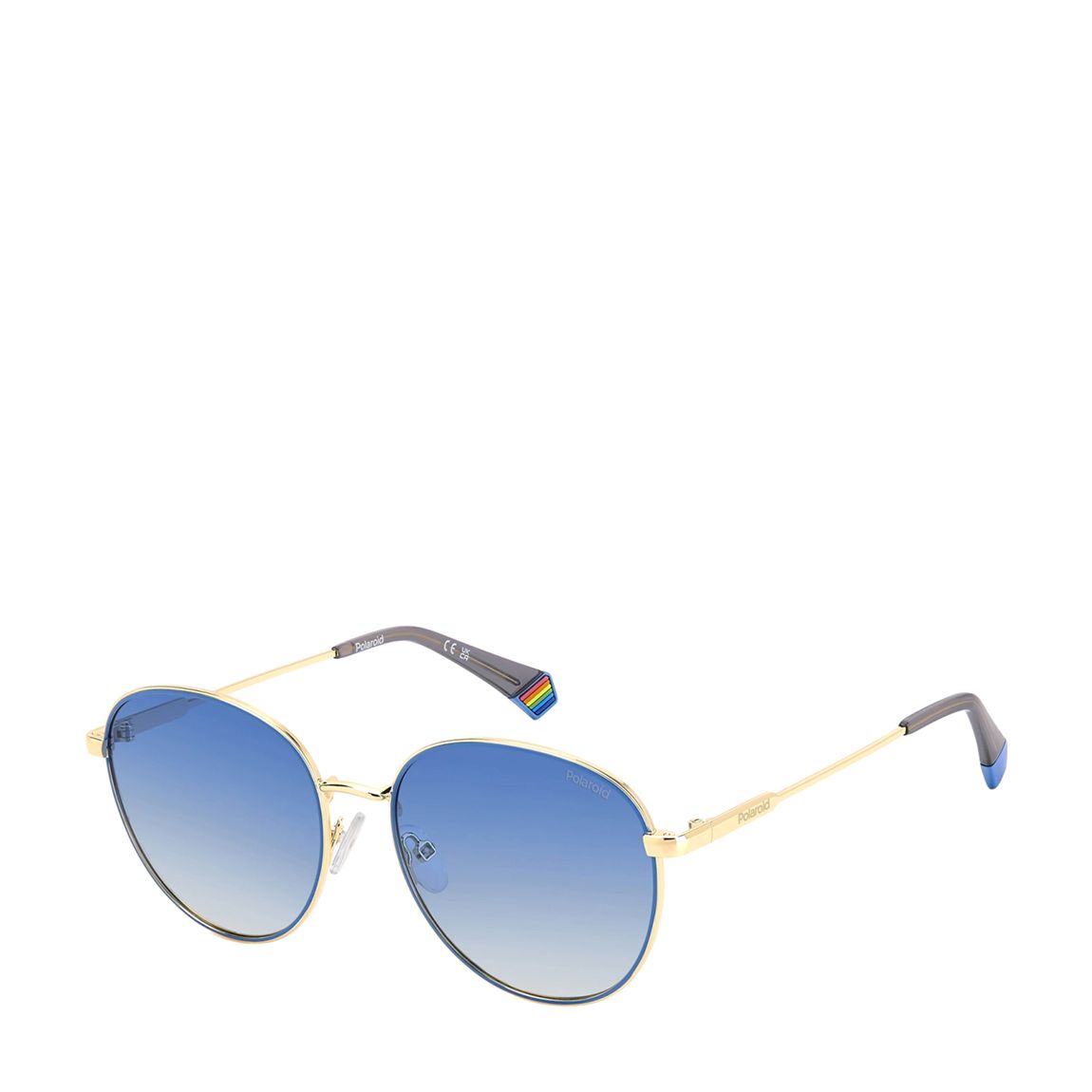 Gold Blue Polaroid Sunglasses 56mm main product photo