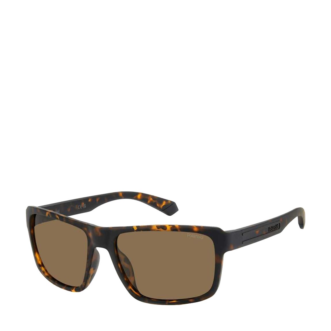 Matte Brown Polaroid Havana Sunglasses 58mm main product photo