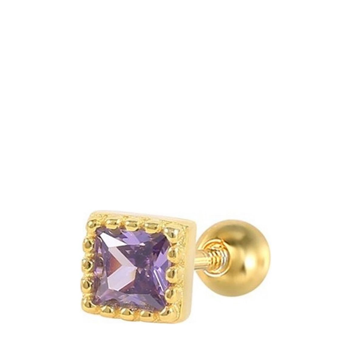Gold Plated Stud Earrings with Pink Swarovski Crystals main product photo