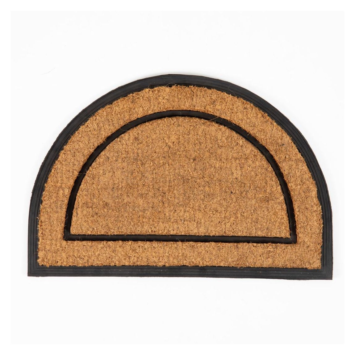 Chadderton 40x60cm Border Natural Rubber Coir Brush Half Mat main product photo