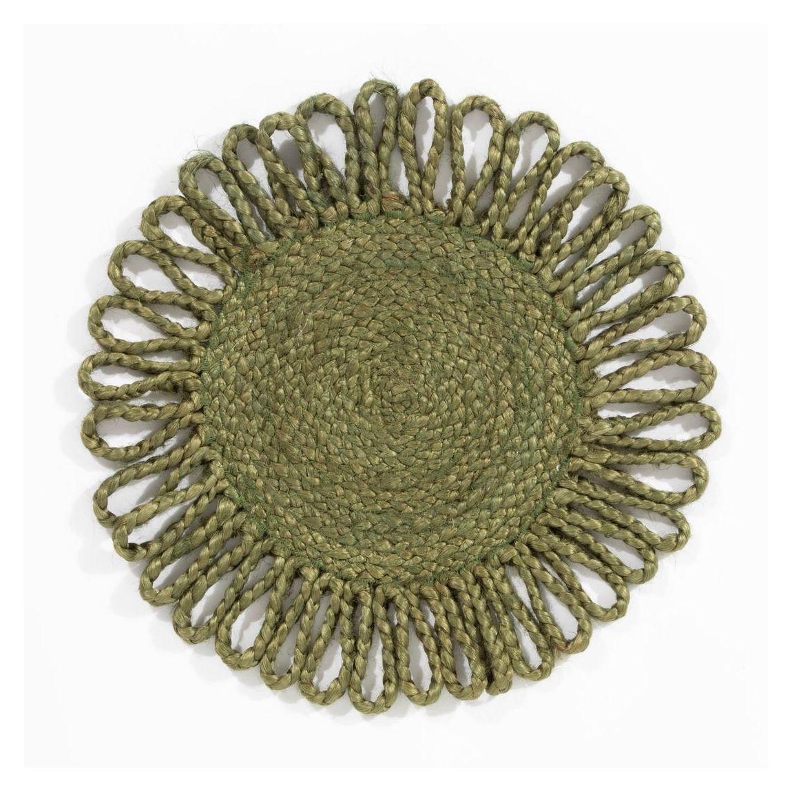 Thames Jute Star Placemat Olive 2 pk main product photo
