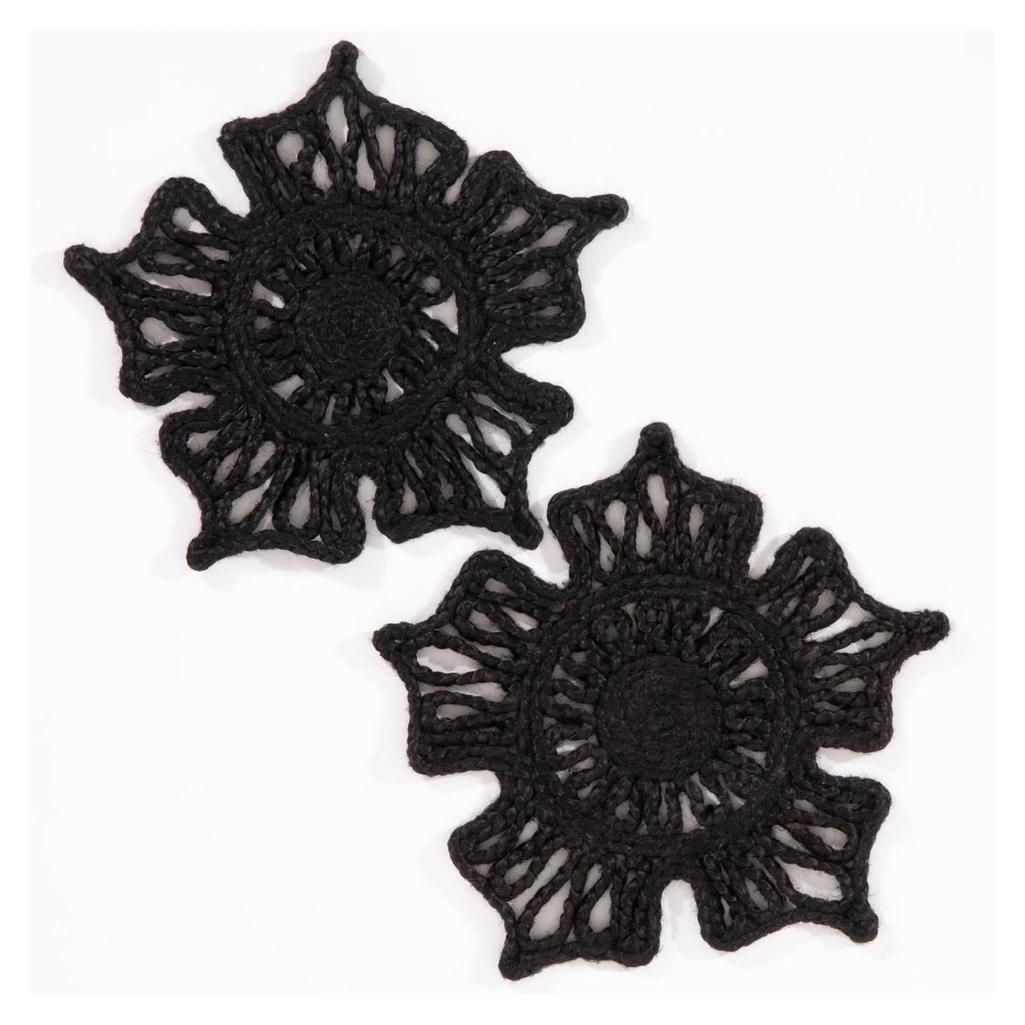 Severn Jute Star Placemat Black 2 pk main product photo