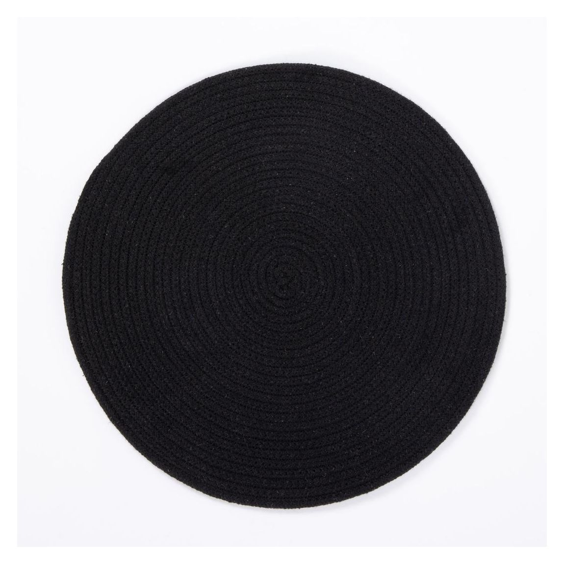 Tweed Round Placemat Black 2 pk main product photo