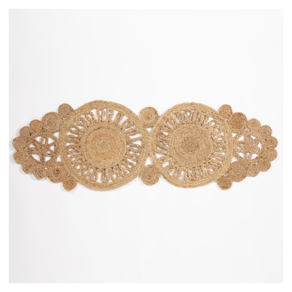 Trent Jute Crochet Table Runner Natural main product photo