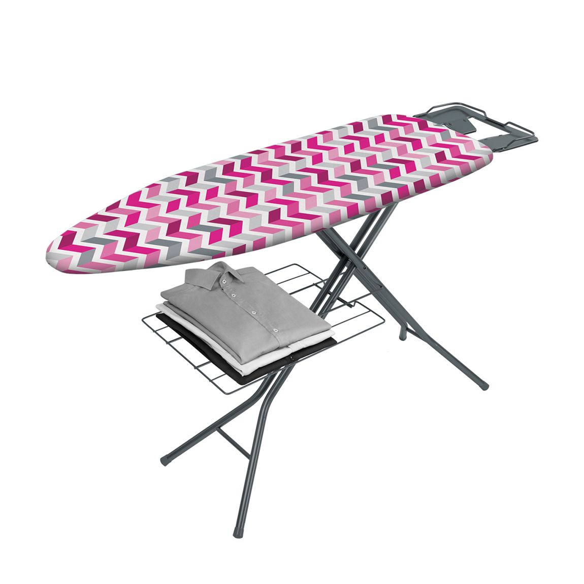 Antares Zig Zag Ironing Board with Linen Shelf, 114x89,38cm main product photo