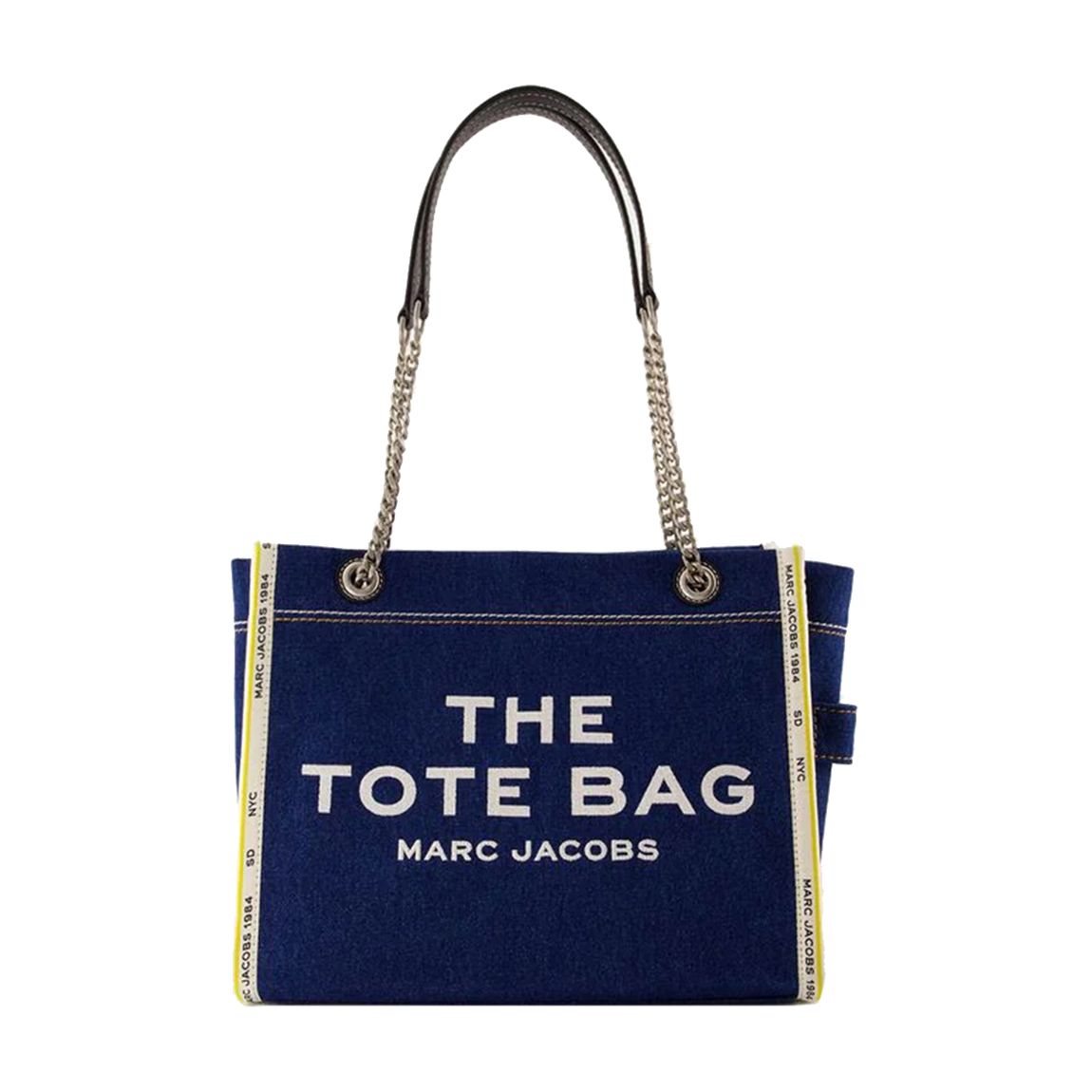 Women's Blue Marc Jacobs The Denim Chain Medium Tote Bag main product photo