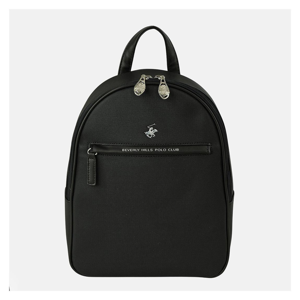 Black Modern PU Backpack main product photo