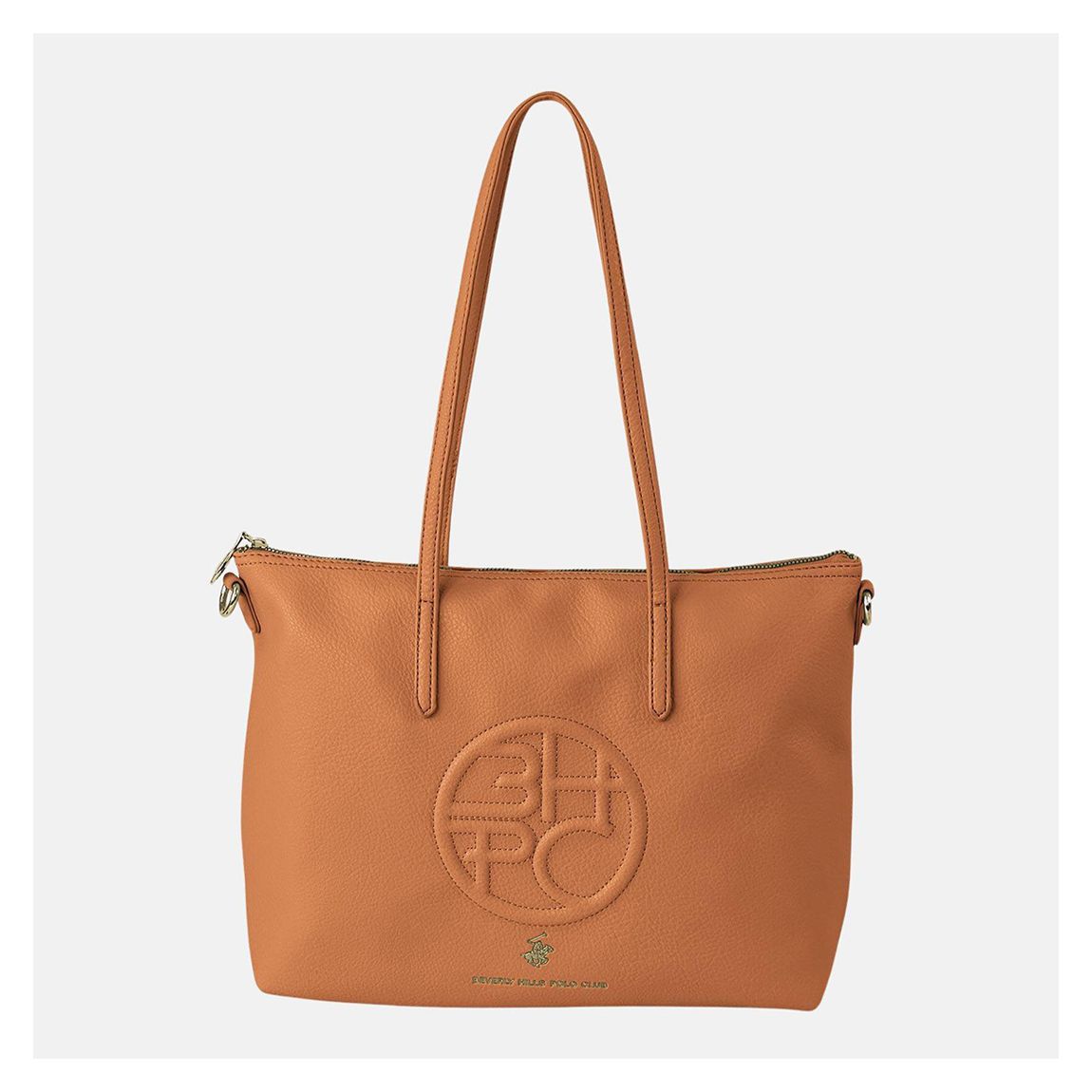 Tan Logo Zip Handbag main product photo