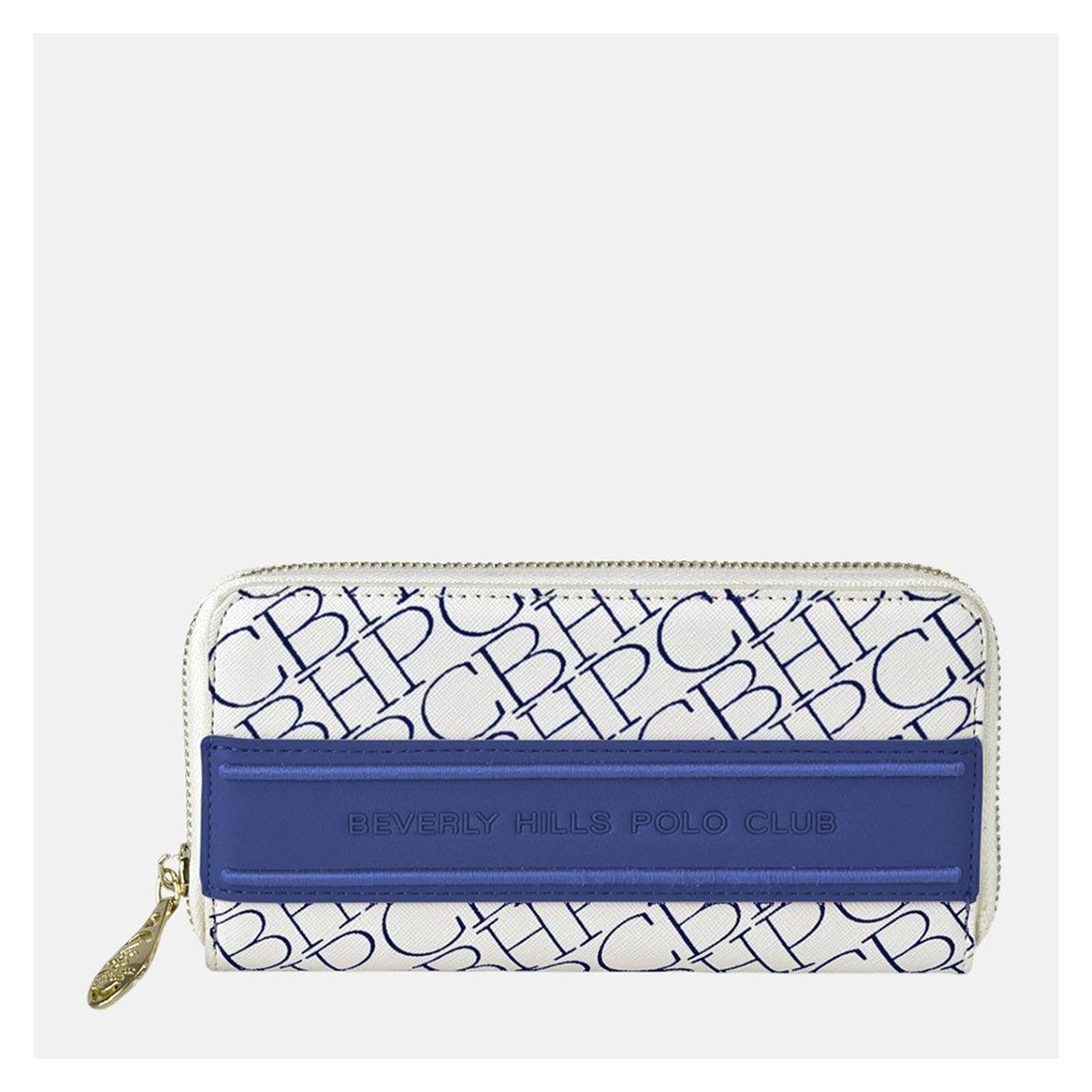 White/Blue Monogram Print Purse main product photo