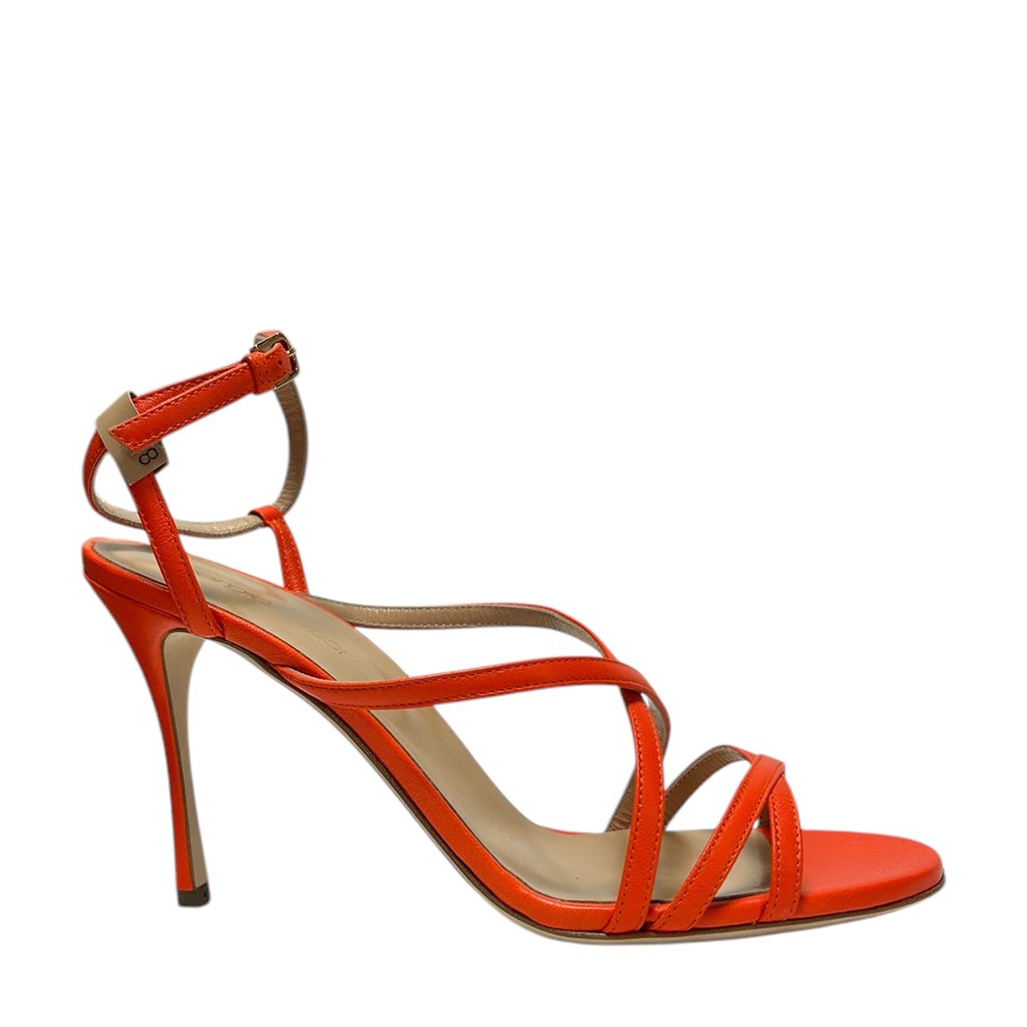 Orange Strappy Heeled Sandals main product photo