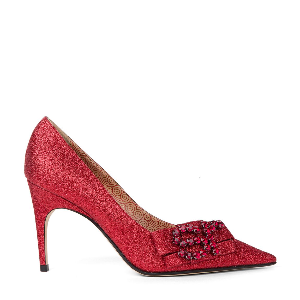 Red Embellished Heeled Pumps main product photo