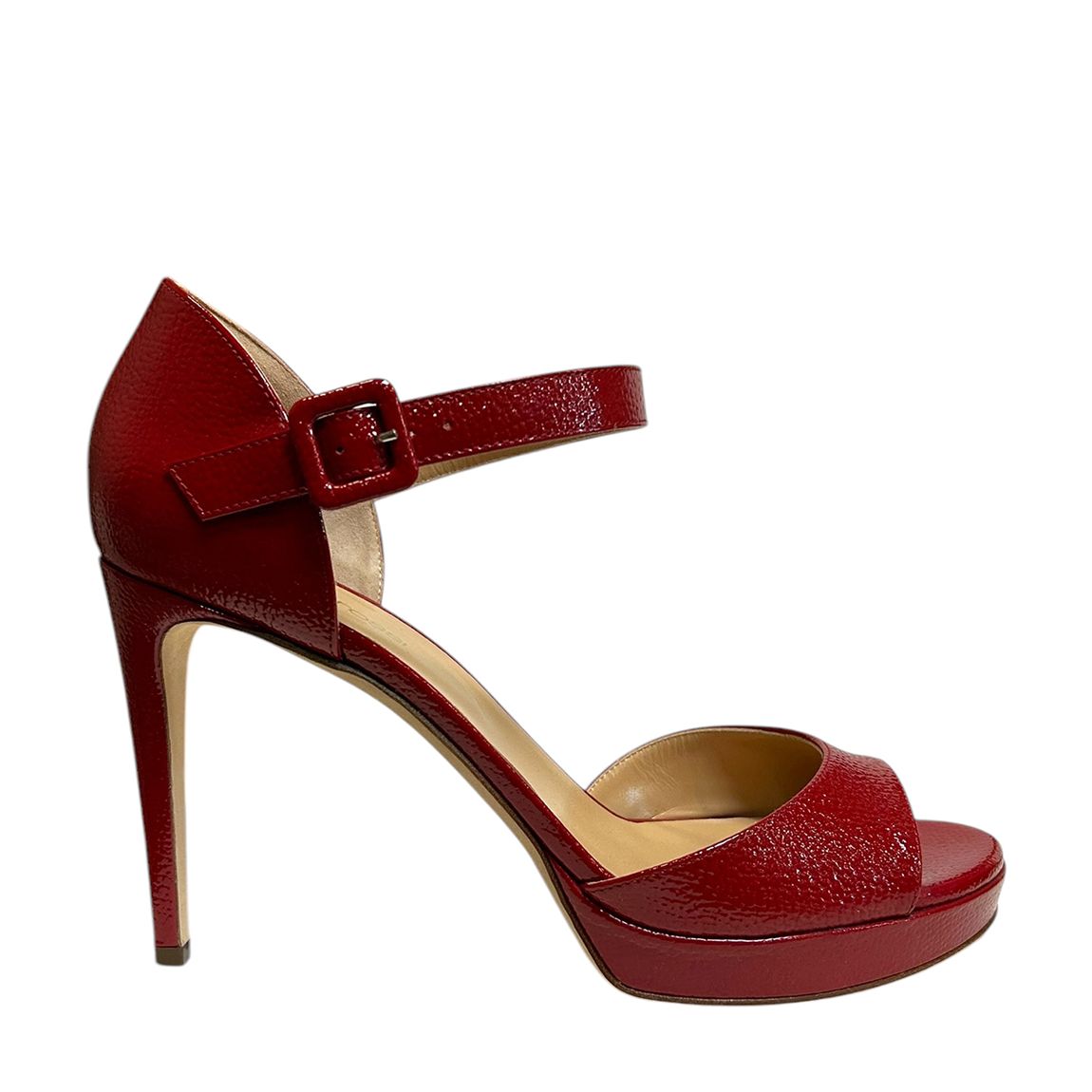 Burgundy Platform Heeled Sandals main product photo