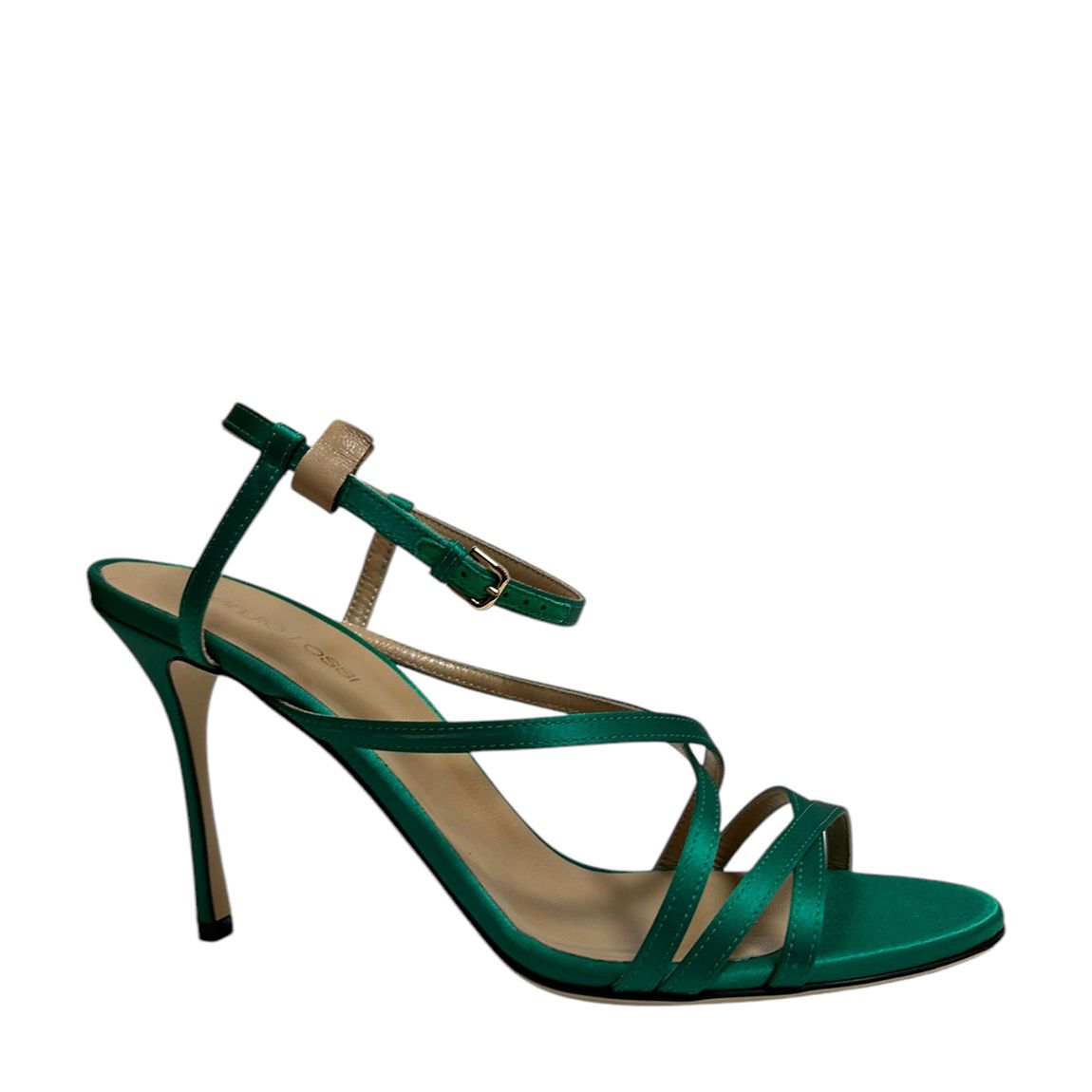 Green Bon Ton Strappy Heeled Sandals main product photo