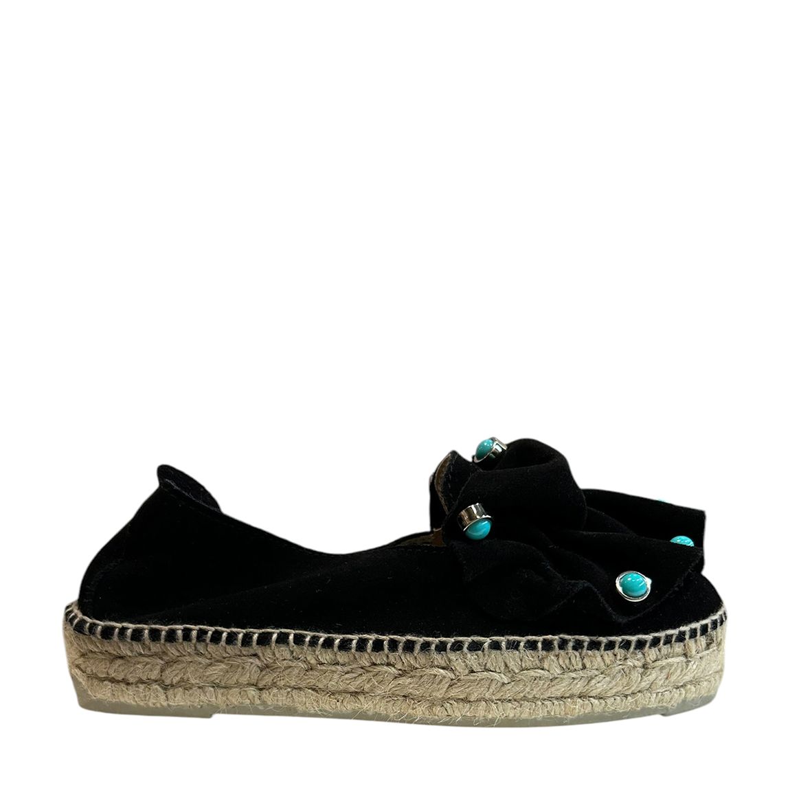 Black Maxi Ruffle Platform Espadrilles main product photo