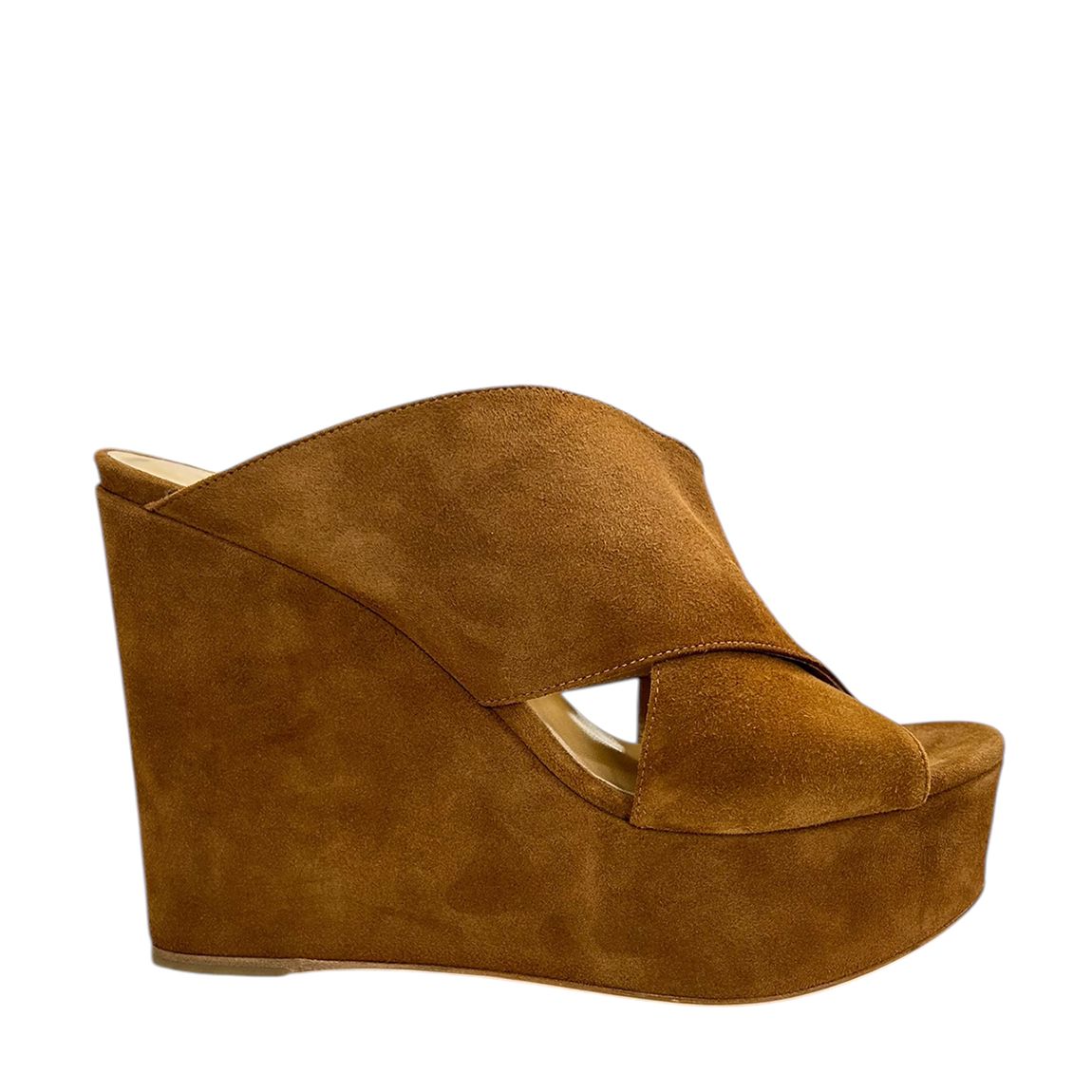 Brown Si Rossi Suede Heeled Mules main product photo
