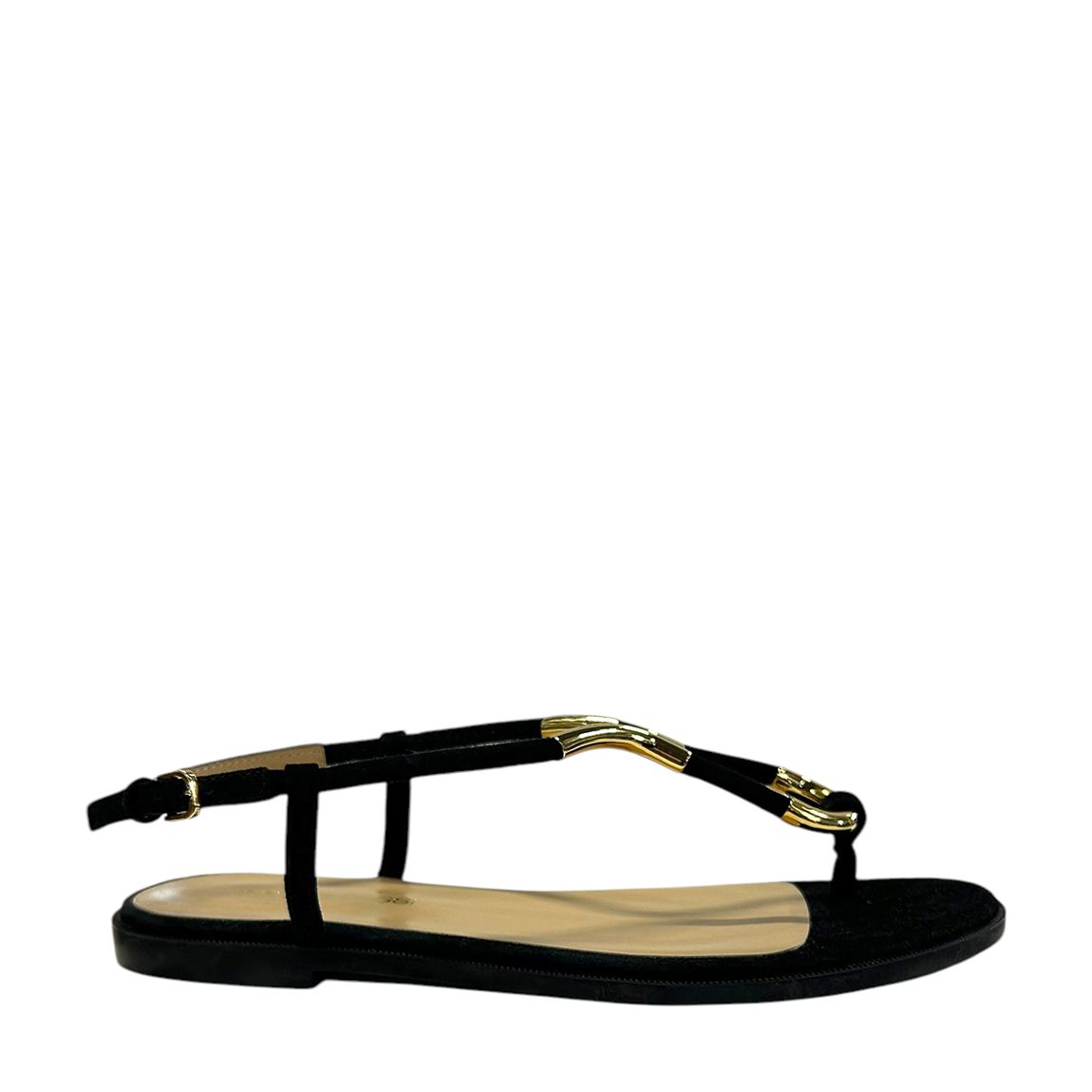 Black Twist Flat Sandals main product photo