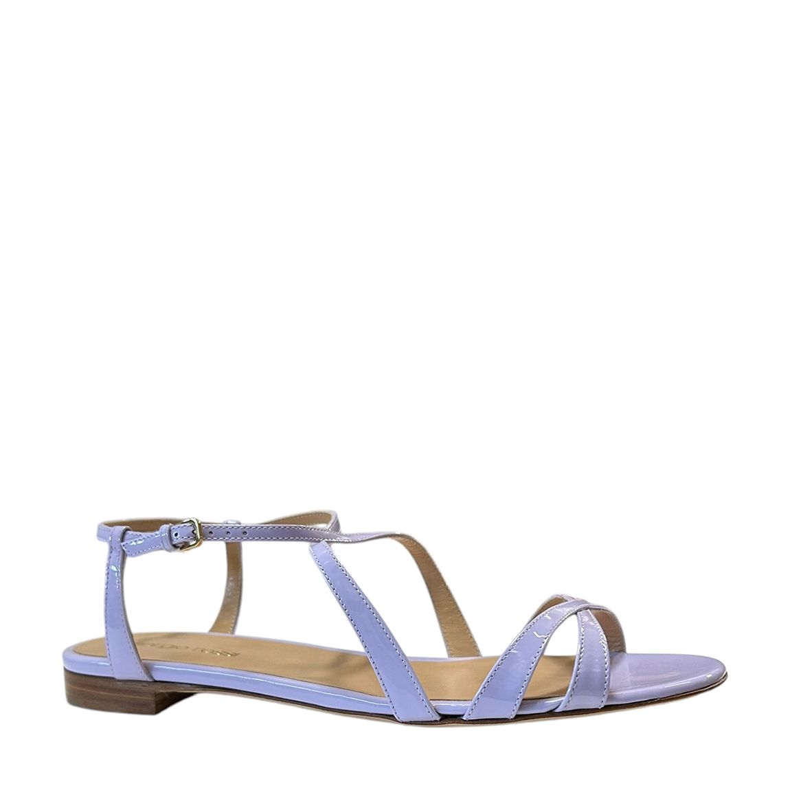 Purple Bon Ton Leather Flat Sandals main product photo