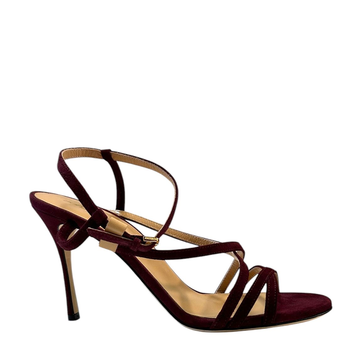 Cherry Bon Ton Heeled Sandals main product photo
