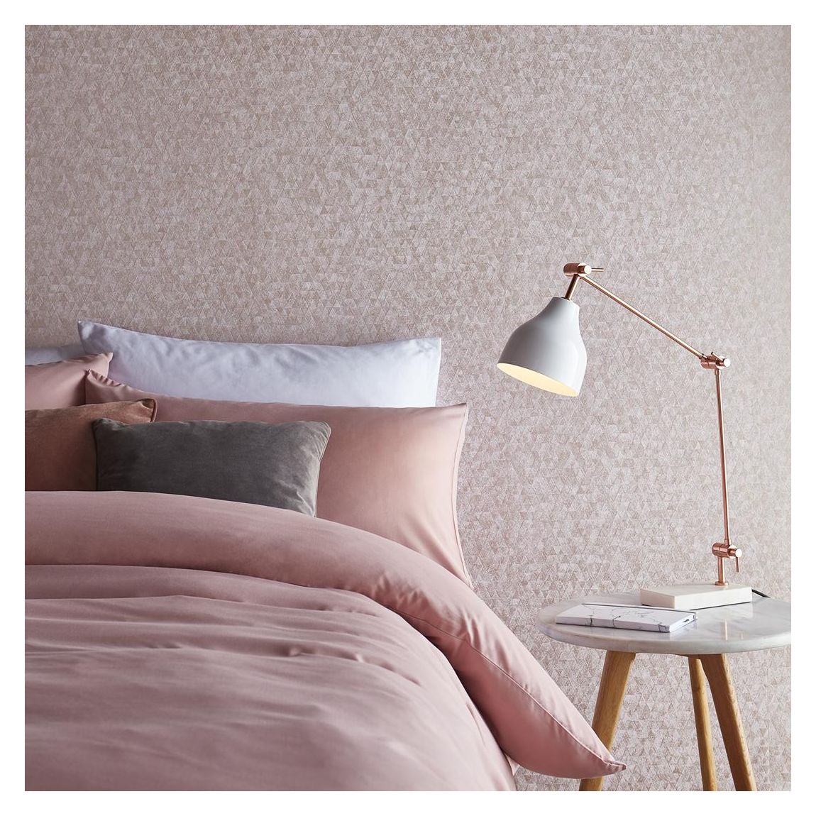 Graham & Brown Trinity Soft Rose Gold Wallpaper main product photo