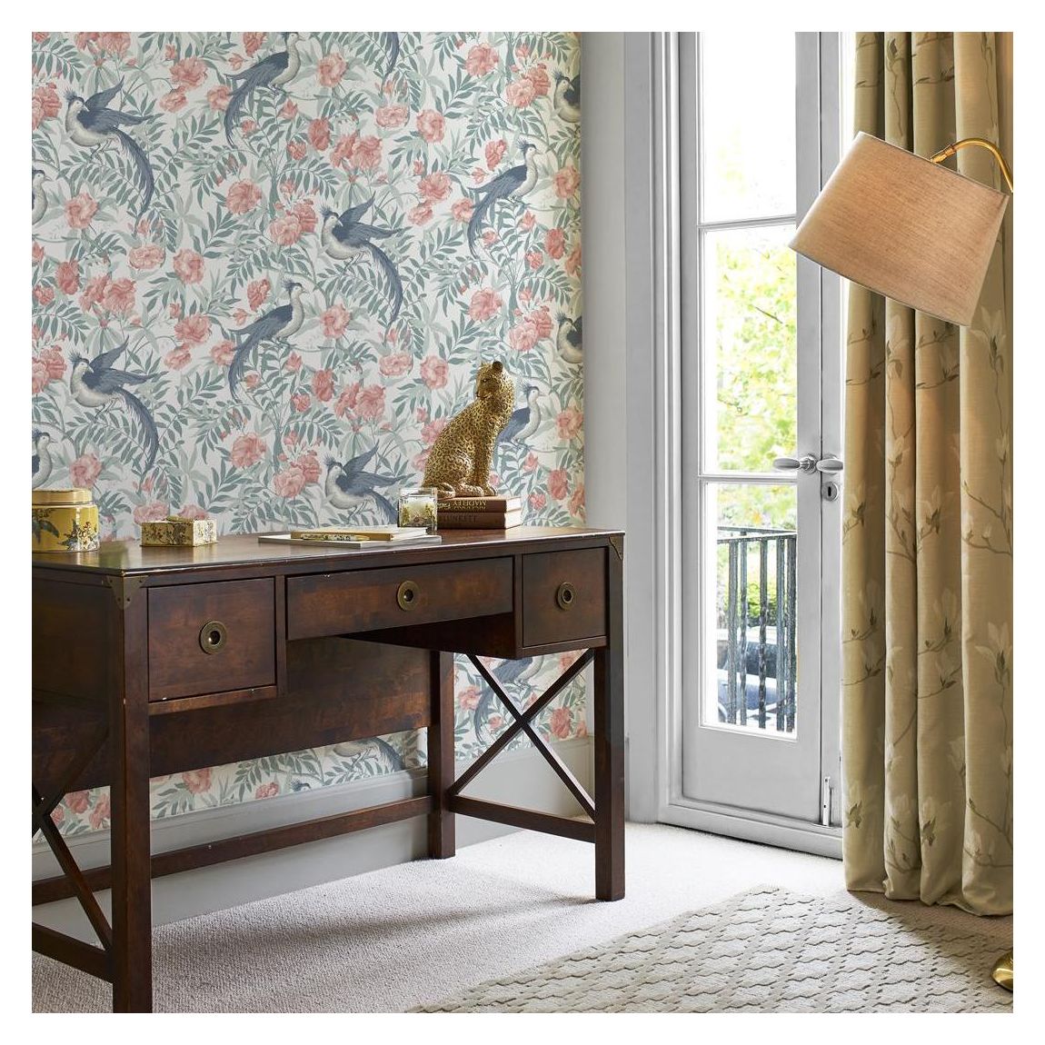 Laura Ashley Osterley Rosewood Wallpaper main product photo