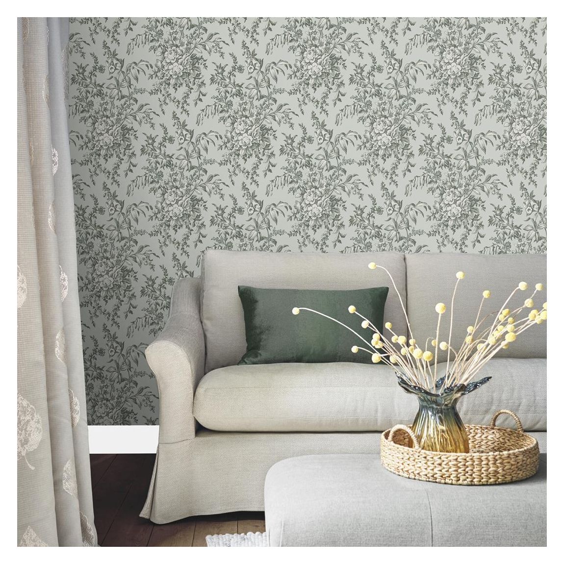 Laura Ashley Picardie Sage Wallpaper main product photo