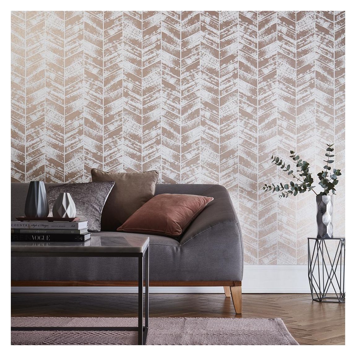 Graham & Brown Insignia Rose Gold Wallpaper main product photo