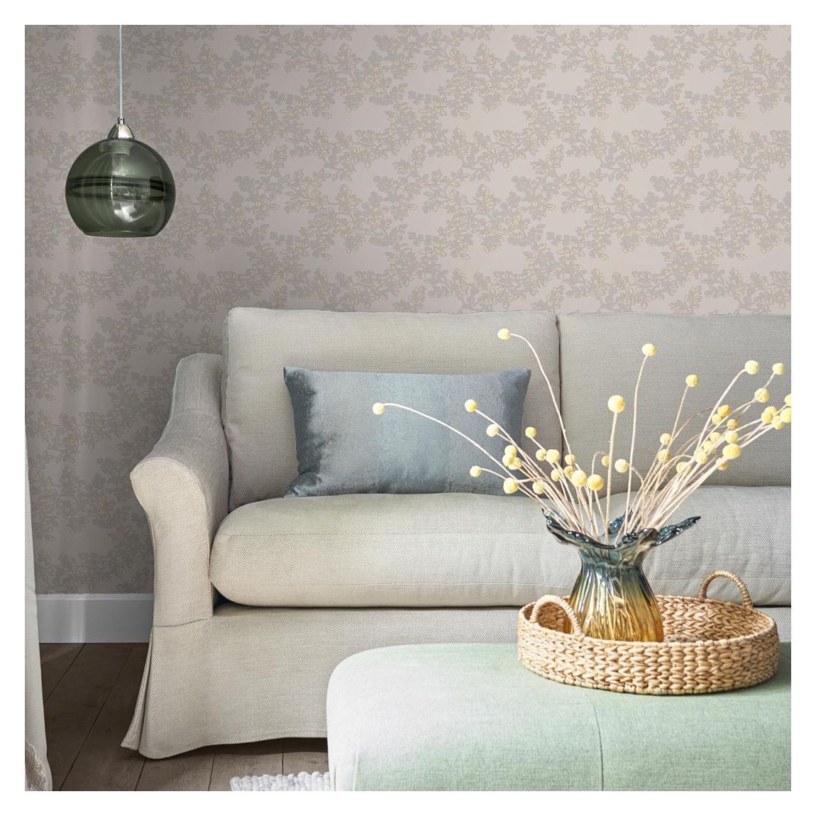 Laura Ashley Burnham Dove Grey Wallpaper main product photo