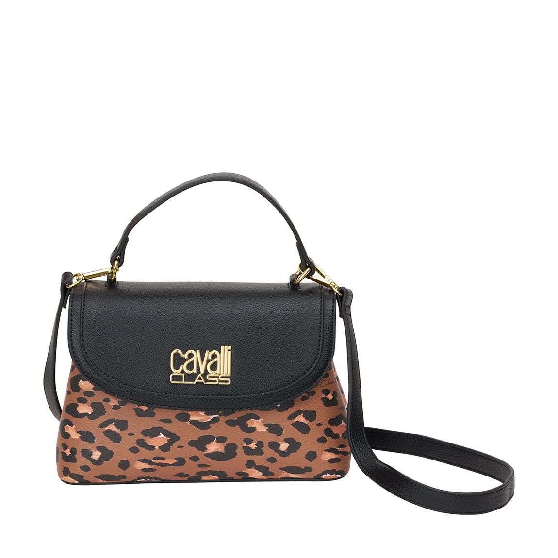 CAVALLI CLASS Top Handle, Handbag, CUTIE, CC Leopard & Chocolate Color main product photo