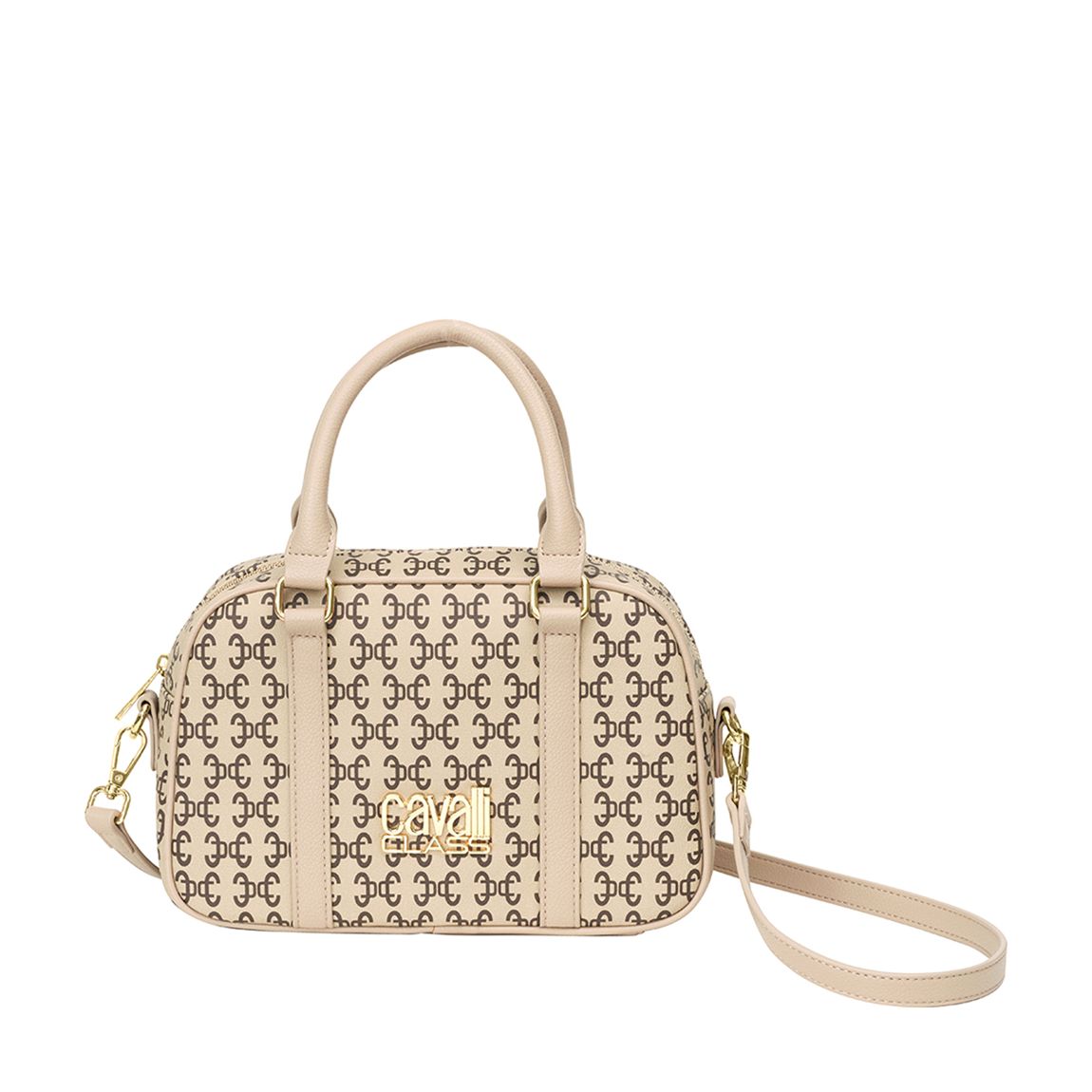 CAVALLI CLASS Top Handle, Handbag, MARIANGELA, Monogram & Beige Color main product photo