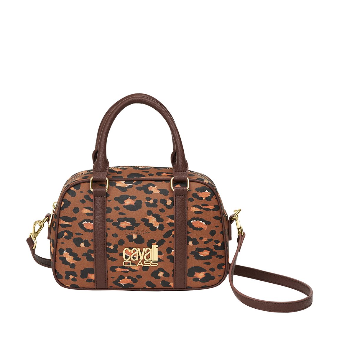 CAVALLI CLASS Top Handle, Handbag, MARIANGELA, CC Leopard & Chocolate Color main product photo