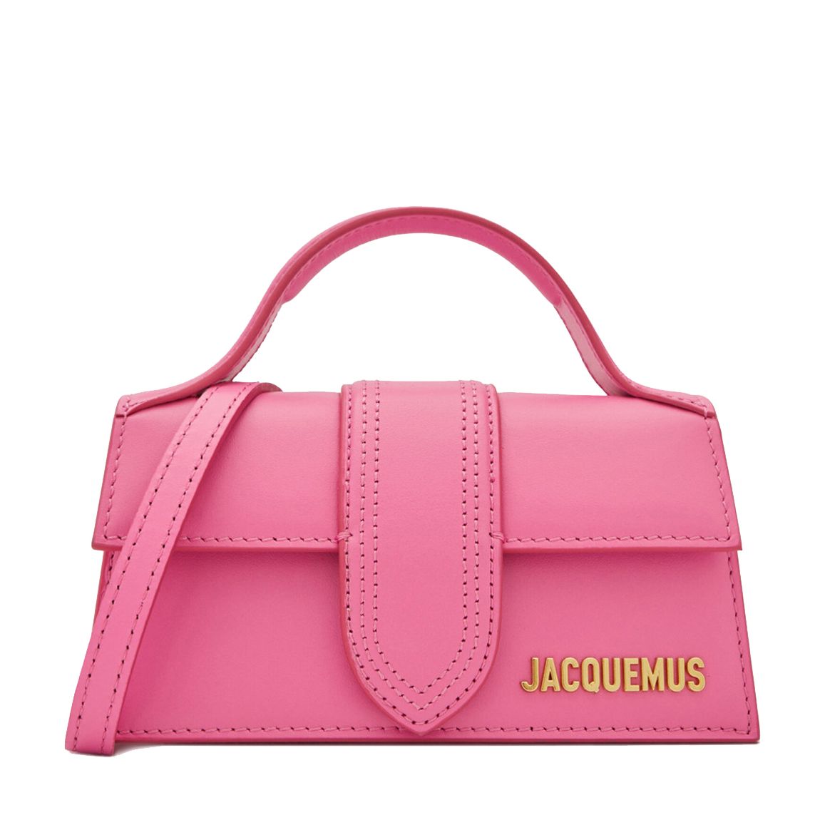 Pink Jacquemus The Large Bambino Crossbody Flap Bag main product photo