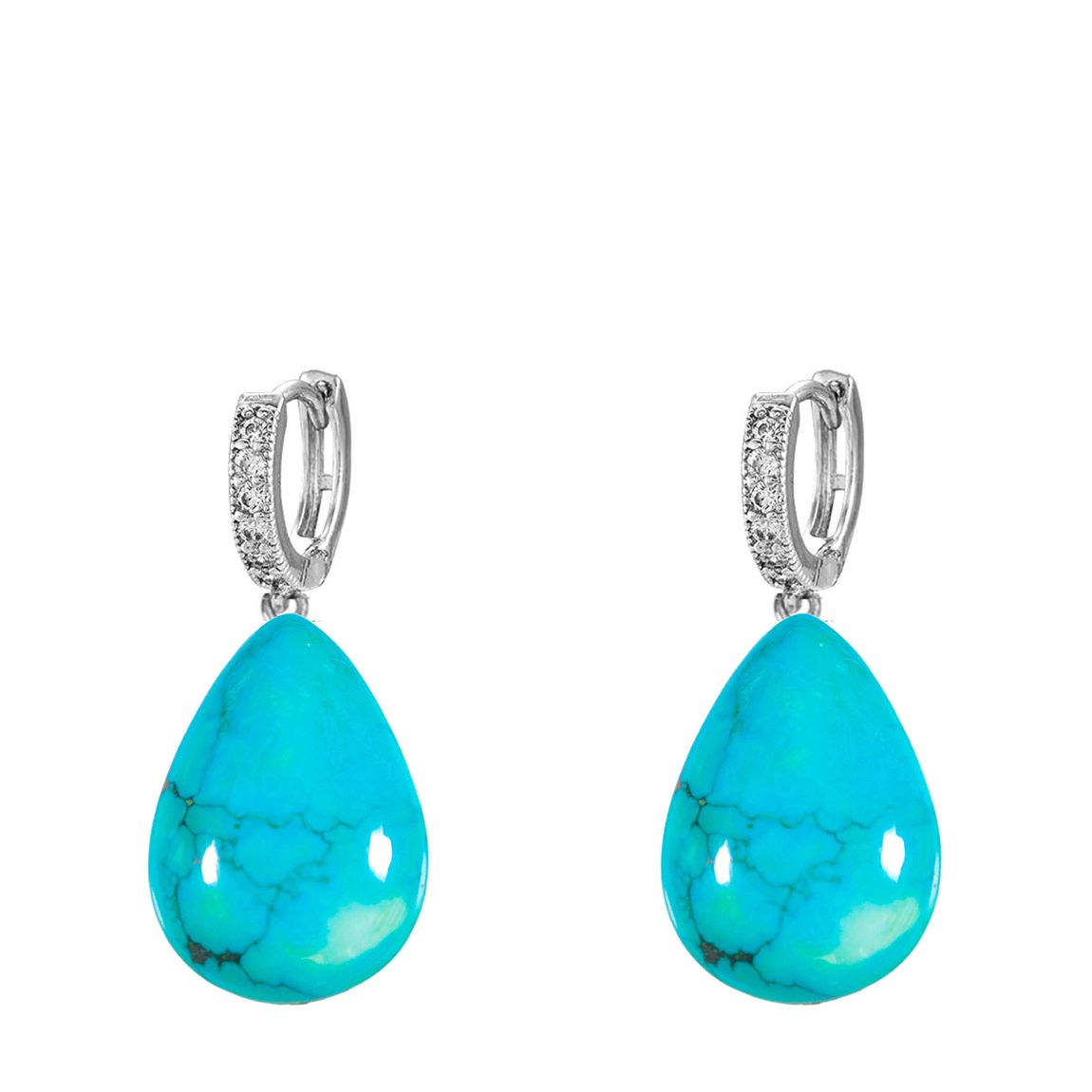 18K Gold Blue Quartz Drop Necklace main product photo