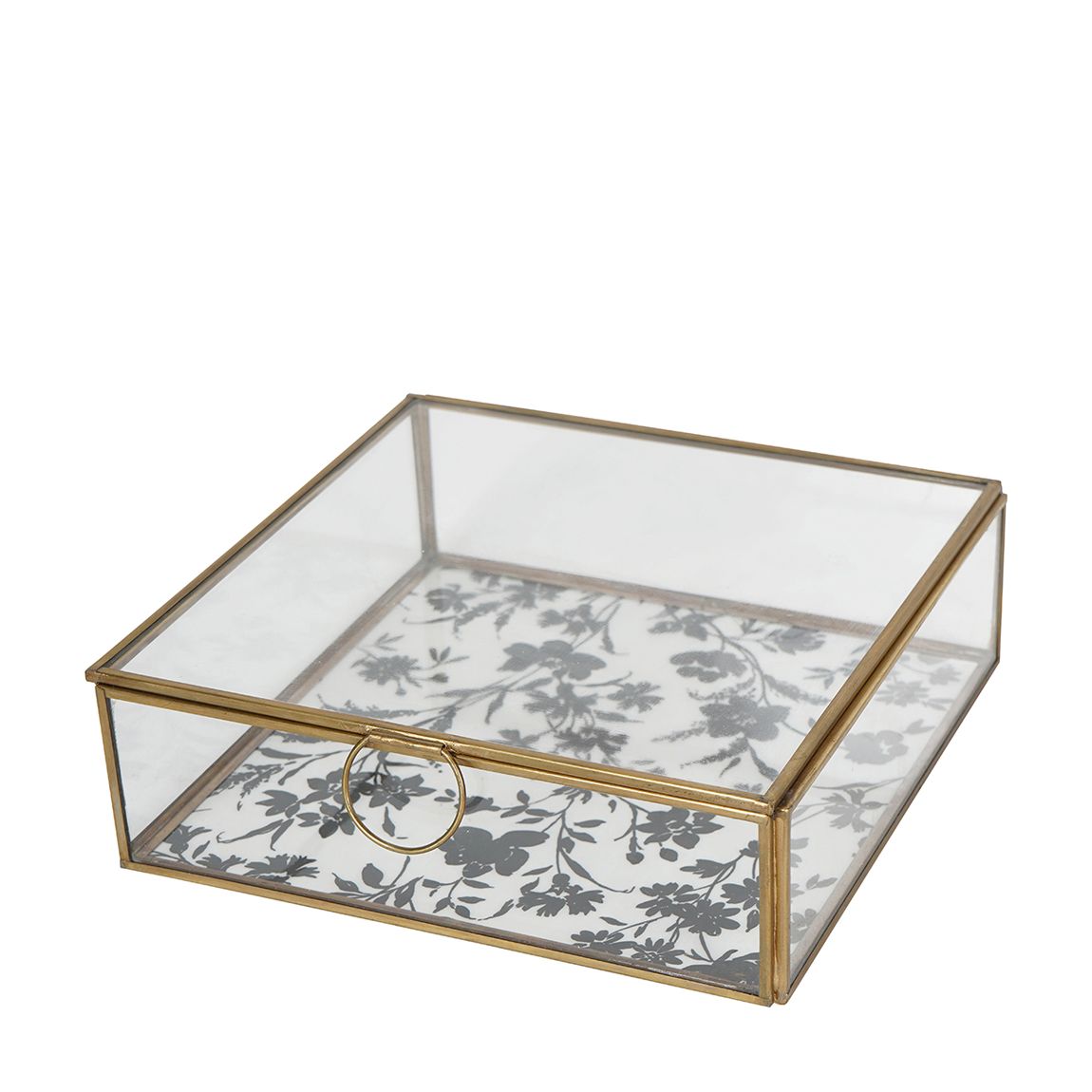 Laura Ashley Clear Single Glass Box In Rye, Large main product photo