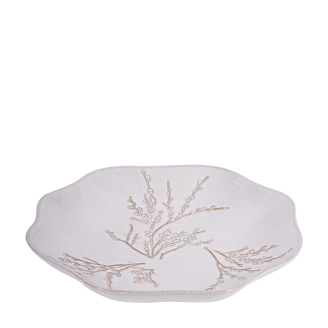 Laura Ashley White Pussywillow Stoneware Bowl main product photo