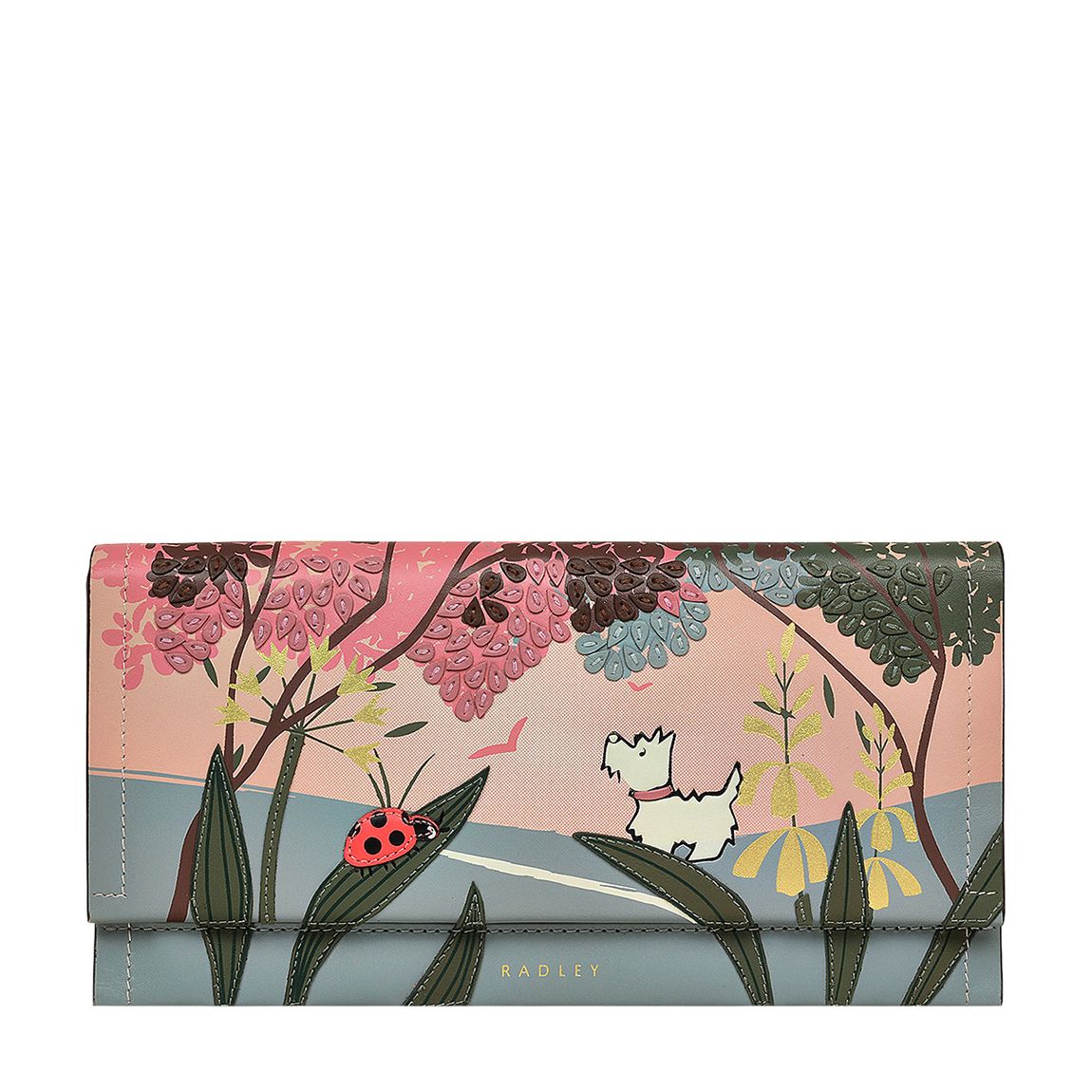 Prairie Pink Spring Meadow Large Flapover Purse main product photo