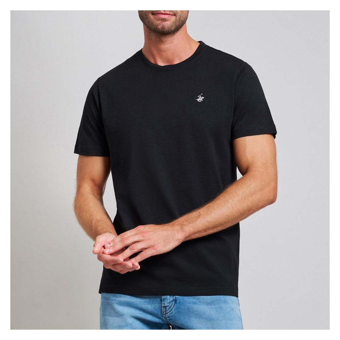 Black Crew Neck Cotton T-Shirt main product photo