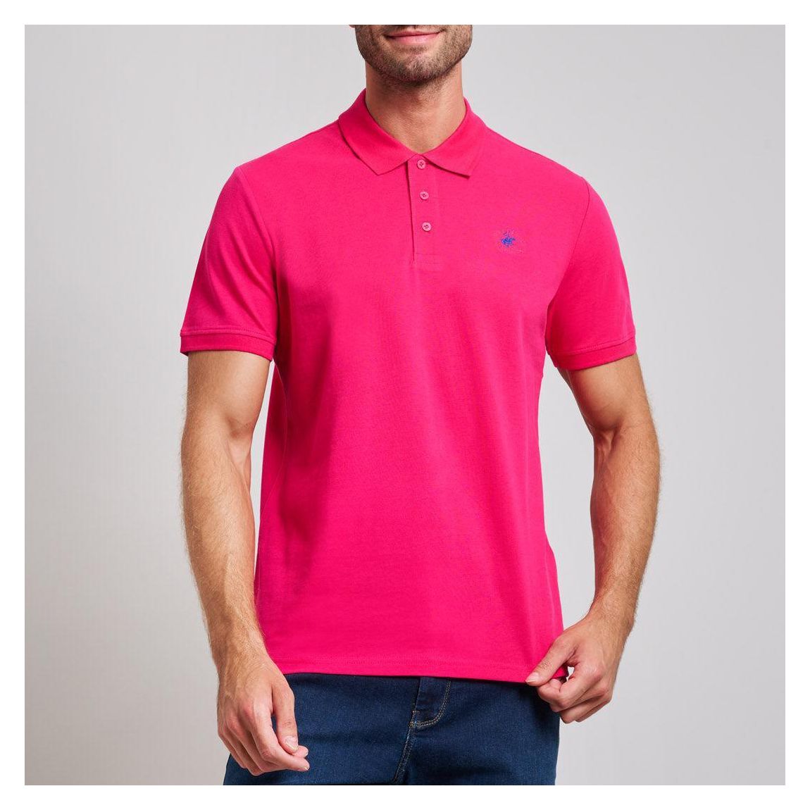 Fuchsia Embroidered Classic Polo Shirt main product photo